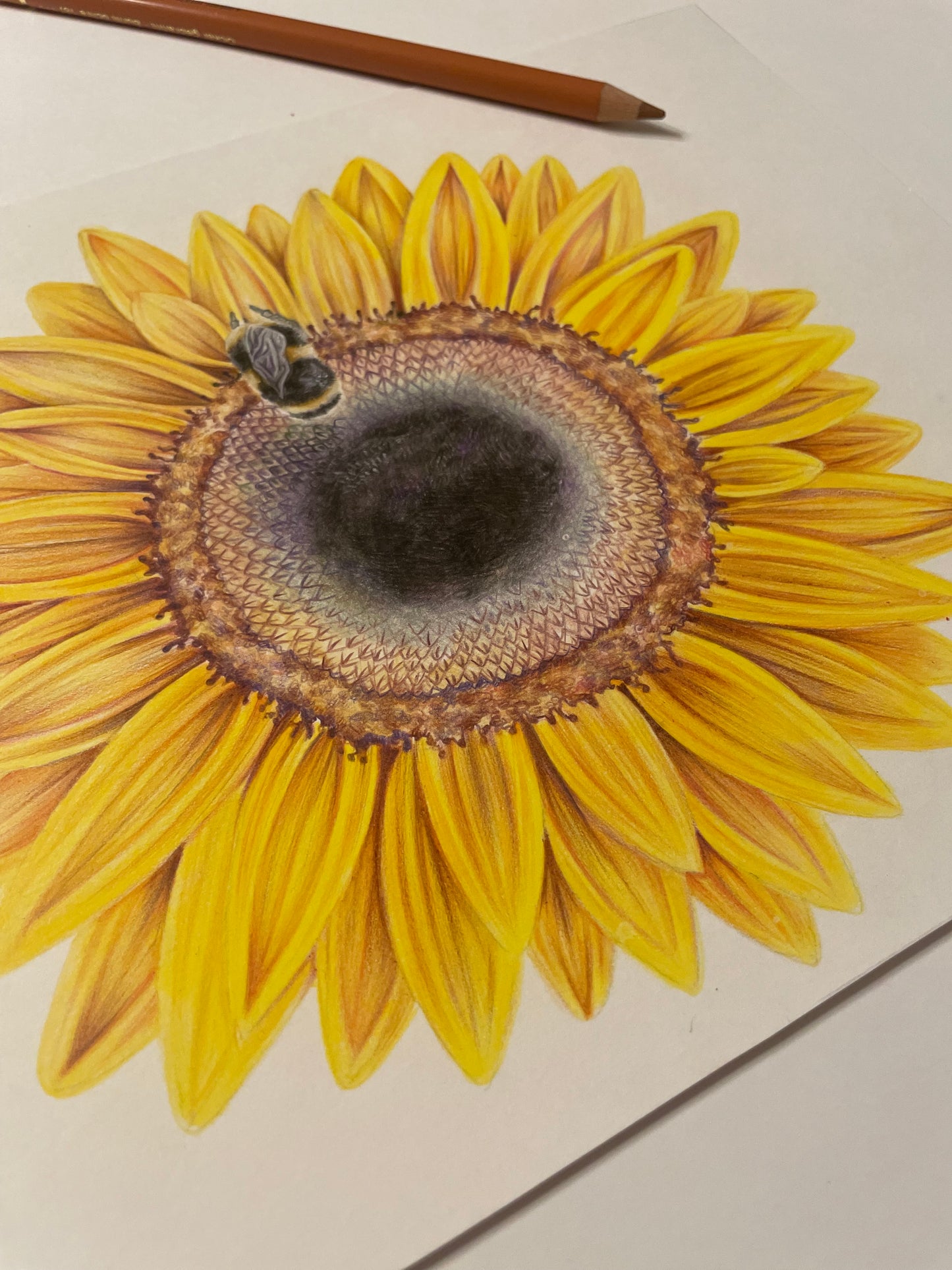 Summer sunflower and bumblebee tutorial