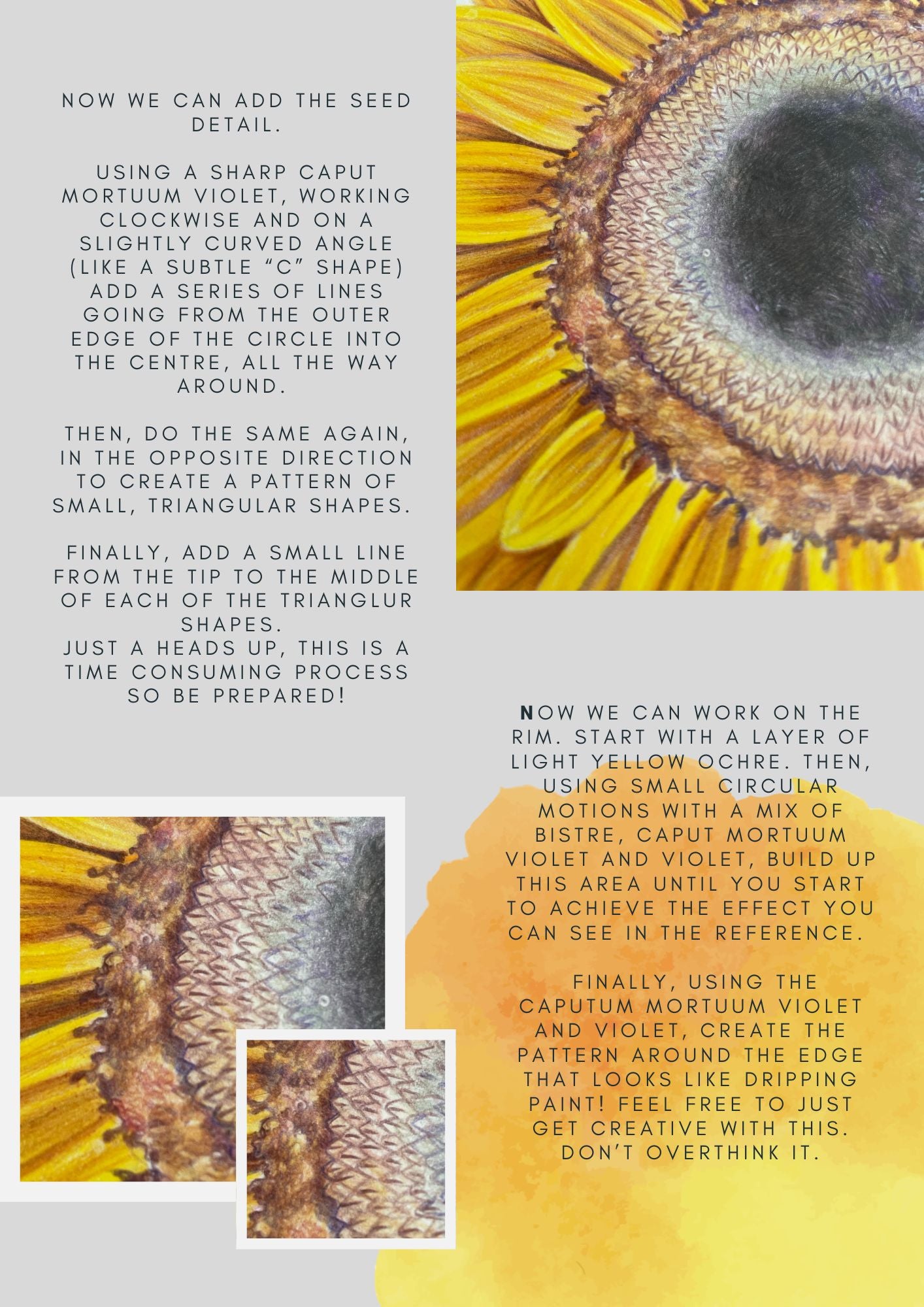 Summer sunflower and bumblebee tutorial